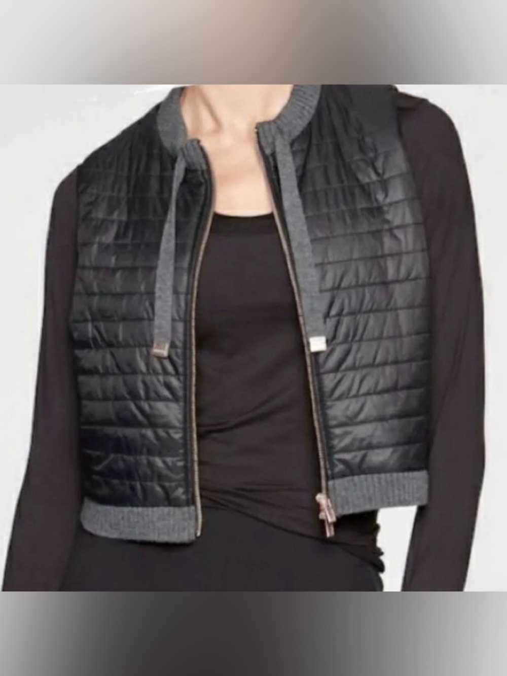 Athleta Cropped Puffer Vest - Picture 2 of 9
